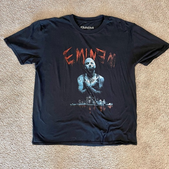 EMINEM SLIM SHADY DETROIT SKYLINE 🌃 T-SHIRT SIZE XL - Picture 1 of 2